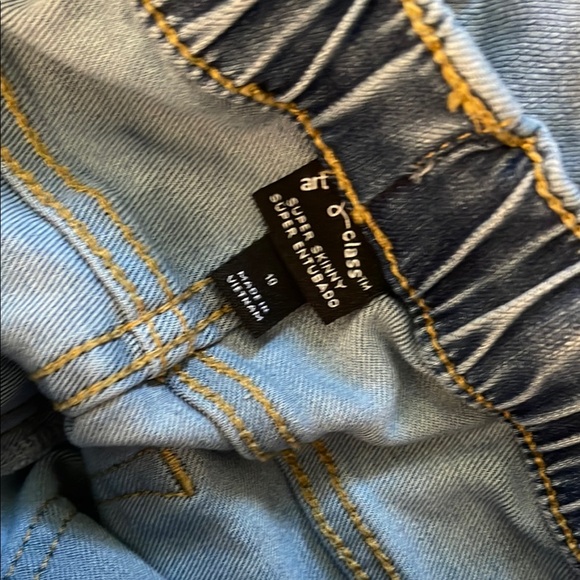 NEW ART CLASS | Boys Super Skinny Pull-On Blue Denim Kids Jeans by Car & Jack 10 - Picture 7 of 8